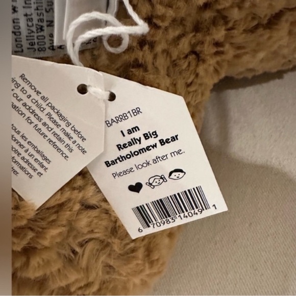 Jellycat NWT Bartholomew Bear Really Big Rare Authentic - Picture 6 of 8